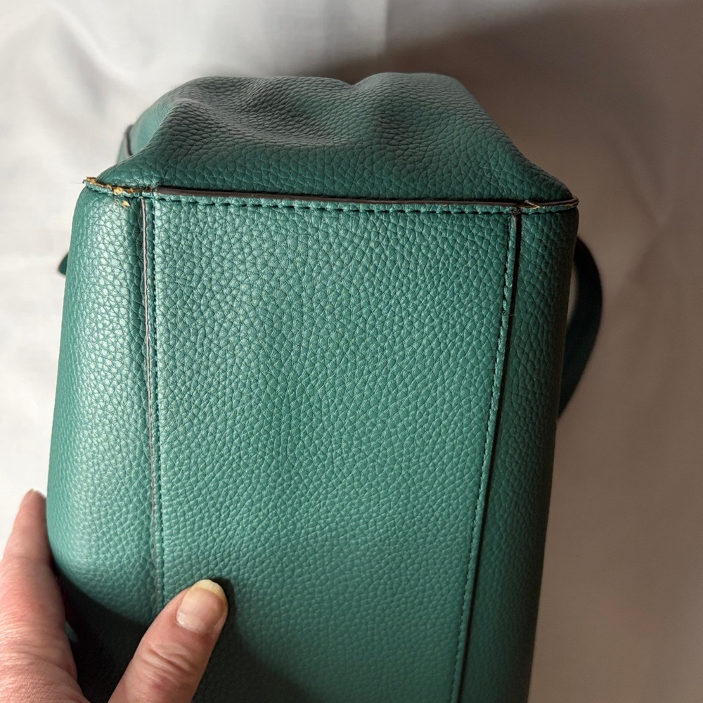 Nanette Lepore Dark Green Large Shoulder Bag EUC - Picture 4 of 8